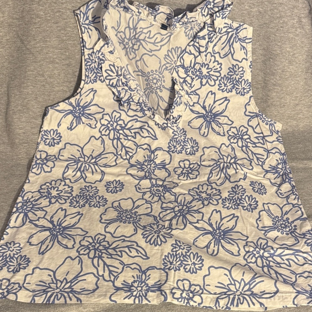 Michelle McDowell Elle Top Blue and White XL